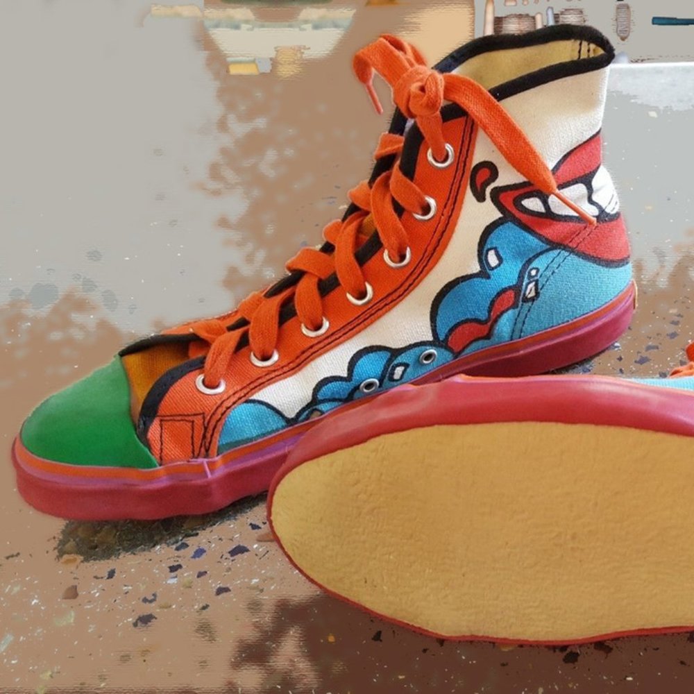 Peter Max High Tops By Randy! - Picture 2 of 2